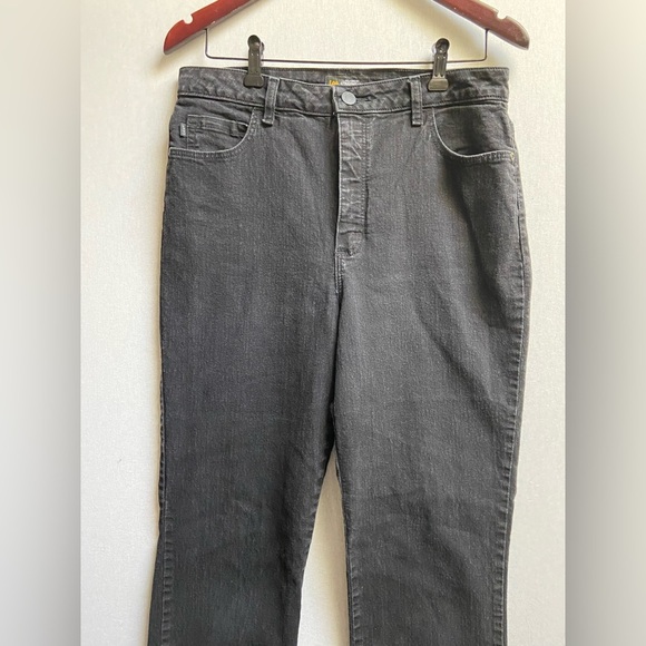 Lee High rise relaxed fit straight leg denim jean Black Sz 12 tall - Picture 2 of 14